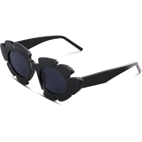 COASION العصرية القط العين الزهور النظارات الشمسية للنساء الرجال الرجعية موضة عارية مكتنزة ظلال UV400 حماية نظارات شمسية