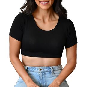 HALFTEE Boyfriend Half Sleeve Layering Tee | Crop Tops for Women & Teens | XS - 3X