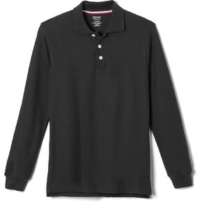 French Toast Men's Long Sleeve Cotton Blend Pique Polo Shirt