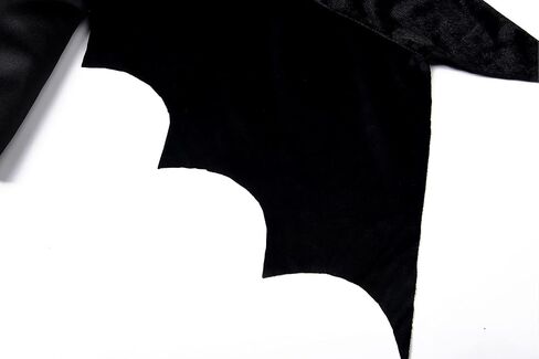 ReliBeauty Bat Costume for Girls with Wings,Bat Headbands Halloween Costume Dress Up,Black & Orange in Kuwait