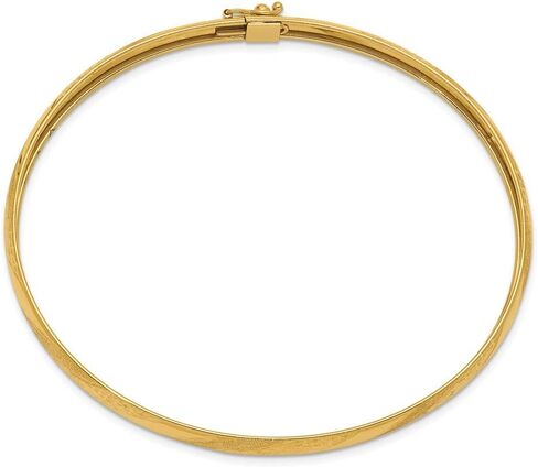 Solid 14k Yellow Gold Twisted Diamond-Cut Flexible Bangle Cuff Bracelet 7.5" (Width = 6mm) in Saudi Arabia