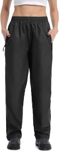 Ourcan Rain Pants Women Waterproof Pants Lightweight Breathable Hiking Cycling Outdoor with Pocket in Kuwait
