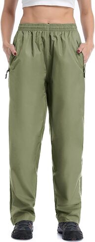 Ourcan Rain Pants Women Waterproof Pants Lightweight Breathable Hiking Cycling Outdoor with Pocket in Kuwait