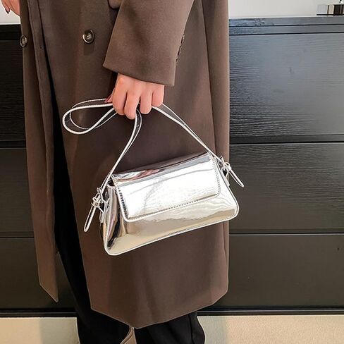 NAARIIAN Women Shoulder Bag 90s Y2k Mirror PU Tote Handbag Satchel Bag Party Clutch Purses Vintage Shoulder Bags in Kuwait