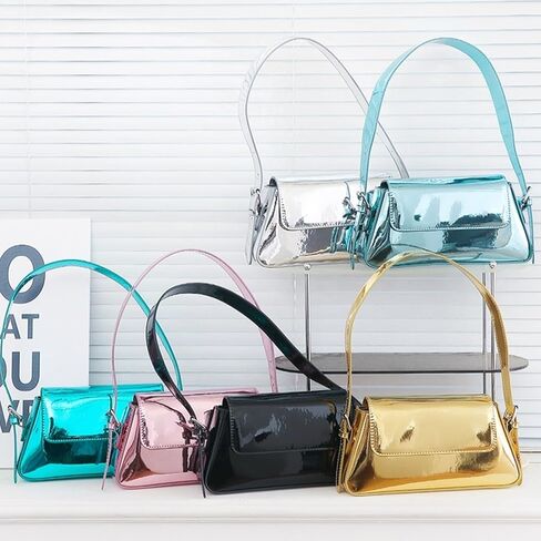 NAARIIAN Women Shoulder Bag 90s Y2k Mirror PU Tote Handbag Satchel Bag Party Clutch Purses Vintage Shoulder Bags in Kuwait