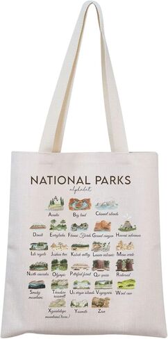 MNIGIU National Parks Tote Bag US National Parks Bag Camping Hiking Lover Gift Hiker Gift Camper Gift in Kuwait