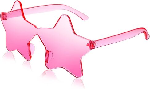 Rimless Star Shape Sunglasses Sun Glasses for Women Men Candy Color Star Glasses Sunglasses Tinted Glasses for Women in Saudi Arabia
