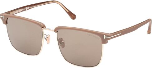 Tom Ford Sunglasses FT 0997 -H Hudson- 02 52L Shiny Pale Gold, t Logo/Roviex in Saudi Arabia