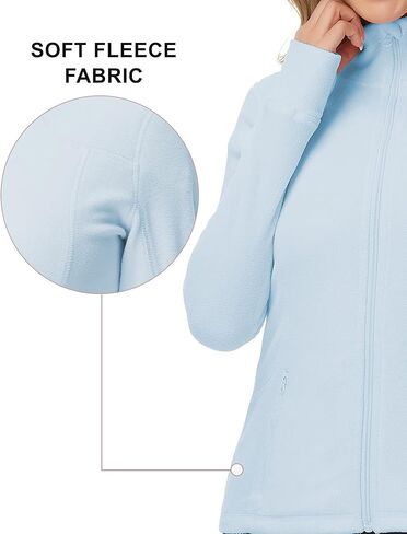 سترة صوف للسيدات من ANOTHER Choice سترات صوفية قطبية خفيفة الوزن للتمرين والجري مع فتحات للإبهام in Kuwait