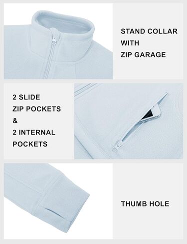 سترة صوف للسيدات من ANOTHER Choice سترات صوفية قطبية خفيفة الوزن للتمرين والجري مع فتحات للإبهام in Kuwait