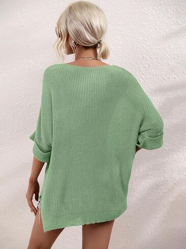 chouyatou Women's Spring Oversized Short Sleeve Crochet Sweater Top Beach Summer T-Shirt in Kuwait
