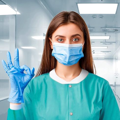 AMZ Medical Supply Teal Disposable Lab Coats for Adults, Small. Pack of 10 Disposable Lab Coat 45 GSM SMS. Disposable Coats Medical. Adult Lab Coat Disposable with Knitted Cuffs, Collar, 3 Pockets in Kuwait