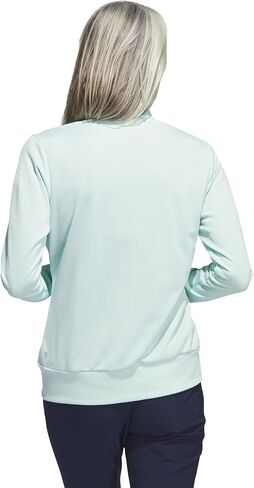 adidas Golf Women's Standard Textured Full-Zip Jacket, semi Flash Aqua in Saudi Arabia