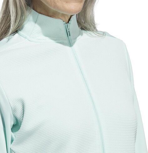 adidas Golf Women's Standard Textured Full-Zip Jacket, semi Flash Aqua in Saudi Arabia