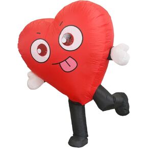 VURPOKSI نفخ زي أحمر الحب القلب حزب زي زي الهالوين تأثيري كامل الجسم تفجير زي التميمة البدلة in Kuwait