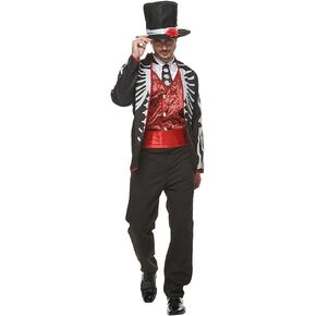 زي Megartico Day of The Dead الرجالي ذو الهيكل العظمي للهالوين in Kuwait