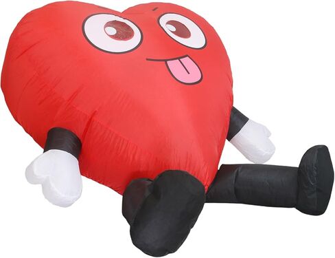 VURPOKSI نفخ زي أحمر الحب القلب حزب زي زي الهالوين تأثيري كامل الجسم تفجير زي التميمة البدلة in Kuwait