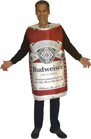 Rasta Imposta Budweiser Vintage Beer Can Costume Unisex design fits Men Women 21+ of age in Saudi Arabia
