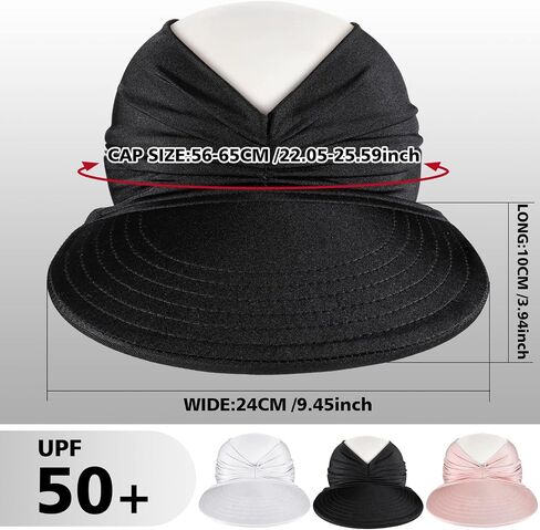 3 Pcs Sun Visor Hat for Women Sun Beach Visor Cap UPF 50+ UV Sun Protection Visors Wide Brim Visor Women Summer Sports Beach Golf Hiking Fishing Outdoor in Saudi Arabia