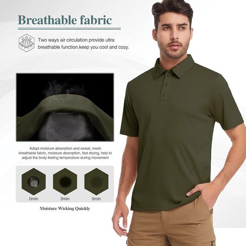 MEETYOO قمصان بولو للرجال جولف كم قصير قمصان بولو رياضية قمصان تكتيكية عادية تنس تي شيرت قمصان رجالي in Kuwait