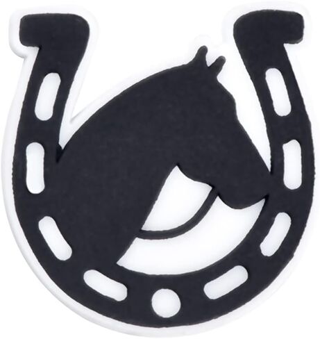 Horse Shoe Charms 10PCS Cowgirl Shoe Charm for Croc PVC Hat Clog Shoe Charms Boot Accessories Birthday Party Favors Supplies Cute Decorations fit Clog Bracelets Gift in Saudi Arabia
