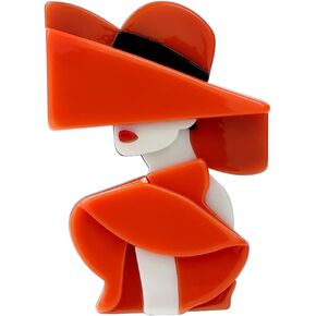 صورة لفتاة الاكريليك بروش الاكريليك الساحرة السيدات بروش فتاة الموضة شخصية الصدار يرتدي قبعة الفتاة الحديثة الاكريليك التلبيب دبوس مكتب بروش هدية in Kuwait