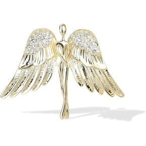 Vintage Guardian Angel Jewelry Golden Crystal Flying Angel Wings Brooch Pin Wedding Bouquet Lapel Pin Jewelry for Women Bridal in Kuwait
