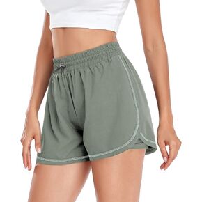 Husmeu شورت رياضي نسائي كاجوال صيفي للجري مع جيب عالي الخصر رياضي للصالة الرياضية والتمارين الرياضية in Kuwait