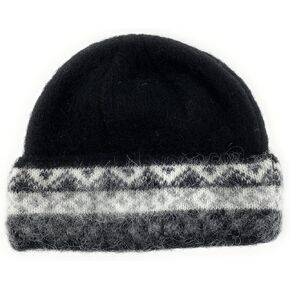 Freyja Canada Winter Double Cuff Beanie for Women 100% Icelandic Wool 2 Ply Knitted
