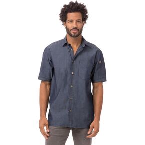 Chef Works Men's Detroit Short Sleeve Denim Shirt