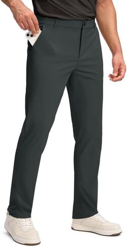 Obla Men's Golf Pants - 30"/32"/34" Slim Fit Stretch Lightweight with 5 Pockets Casual Travel Dress Work Pants for Men in Kuwait