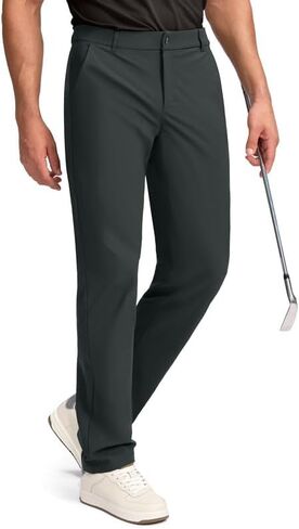 Obla Men's Golf Pants - 30"/32"/34" Slim Fit Stretch Lightweight with 5 Pockets Casual Travel Dress Work Pants for Men in Kuwait