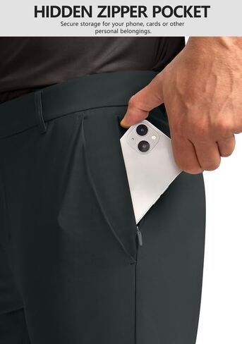 Obla Men's Golf Pants - 30"/32"/34" Slim Fit Stretch Lightweight with 5 Pockets Casual Travel Dress Work Pants for Men in Kuwait