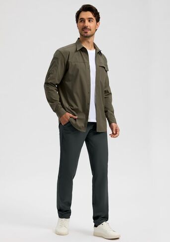 Obla Men's Golf Pants - 30"/32"/34" Slim Fit Stretch Lightweight with 5 Pockets Casual Travel Dress Work Pants for Men in Kuwait