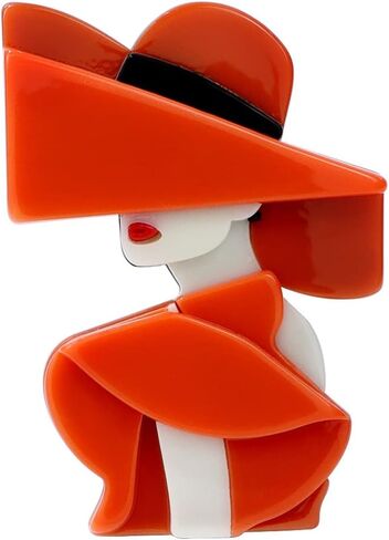 صورة لفتاة الاكريليك بروش الاكريليك الساحرة السيدات بروش فتاة الموضة شخصية الصدار يرتدي قبعة الفتاة الحديثة الاكريليك التلبيب دبوس مكتب بروش هدية in Kuwait