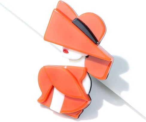 صورة لفتاة الاكريليك بروش الاكريليك الساحرة السيدات بروش فتاة الموضة شخصية الصدار يرتدي قبعة الفتاة الحديثة الاكريليك التلبيب دبوس مكتب بروش هدية in Kuwait