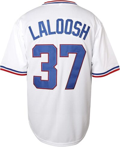 قميص بيسبول للرجال من Bull Durham Nuke' LaLoosh 37 Durham Movie باللون الأبيض in Kuwait