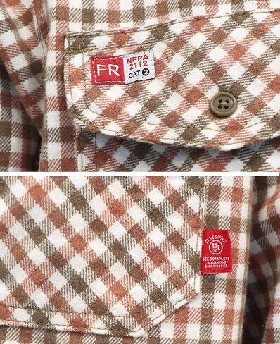 TICOMELA FR Shirts for Men 8.5oz Flannel Plaid Heavy Weight Flame Resistant Shirts Fire Retardant Welding Jacket in Kuwait