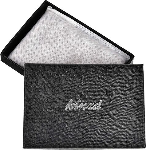 محفظة Kinzd رفيعة من الجلد بجيب أمامي RFID وحامل بطاقات ائتمان رفيع للرجال in Kuwait