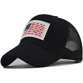 American Flag Hat Men Women Adjustable USA Baseball Cap Outdoors Trucker Cap