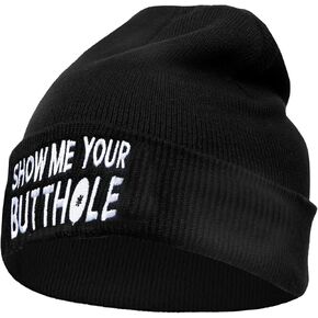 هدايا OUXIOAZ Gag للرجال والنساء - قبعات صغيرة مضحكة للرجال والنساء - قبعة حياكة دافئة للشتاء من الأكريليك الأنيق in Kuwait