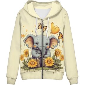 Uourmeti Zip Up Hoodie Graphic Y2k Hooded Sweatshirt Jacket for Women XS-5XL in Kuwait