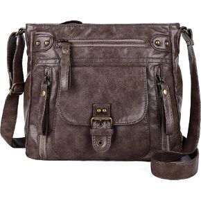 حقائب كروس صغيرة للنساء على الكتف، حقيبة يد هوبو توت من الجلد الناعم المغسول مع جيوب متعددة in Kuwait