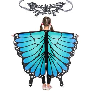 MAGIFIRE Butterfly Wings for Girls, Halloween Costume, Fairy Shawl, Ages 3-15