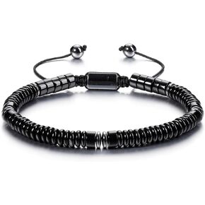 Top Plaza Natural Stone Beads Bracelet Healing Crystal Adjustable Handmade Braided Rope Gemstone Bracelets for Men