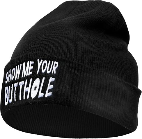 هدايا OUXIOAZ Gag للرجال والنساء - قبعات صغيرة مضحكة للرجال والنساء - قبعة حياكة دافئة للشتاء من الأكريليك الأنيق in Kuwait