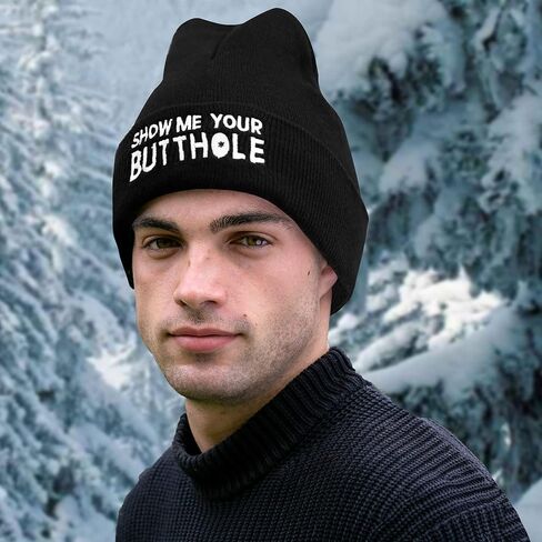 هدايا OUXIOAZ Gag للرجال والنساء - قبعات صغيرة مضحكة للرجال والنساء - قبعة حياكة دافئة للشتاء من الأكريليك الأنيق in Kuwait