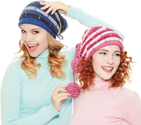 Soft Knit and Amazing Design Beanie Hat for Women with Pompom in Saudi Arabia