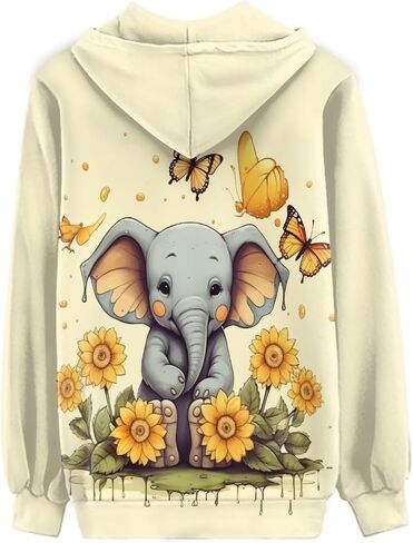 Uourmeti Zip Up Hoodie Graphic Y2k Hooded Sweatshirt Jacket for Women XS-5XL in Kuwait