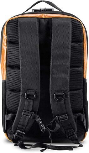 Skunk SoHo Backpack - Smell Proof - Weather Resistant - With Combination Lock (Black/Black Leather) in Kuwait